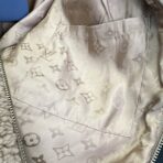Louis Vuitton Leather Patch Fleece Blouson Beige - Image 12
