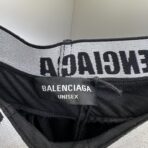 Balenciaga sweat shorts in black cotton curly fleece - Image 4