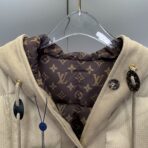 Louis Vuitton Hooded Quilted Ripstop Jacket Beige - Image 4