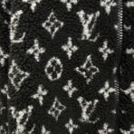 Louis Vuitton Monogram Jacquard Fleece in a black and white colorway. - Image 3