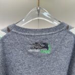 Louis Vuitton Argyle Crewneck sweater in graphite baby merino wool - Image 7