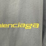Balenciaga oversized logo-embroidered cotton-jersey T-shirt in blue. - Image 3