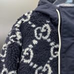 Gucci Jumbo GG High-Pile Fleece Jacket Navy - Image 5