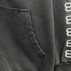 Balenciaga BB Paris Icon medium fit hoodie in black with a washed-out effect - Image 9