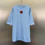 Balenciaga Back T-shirt Medium Fit in Grey Blue