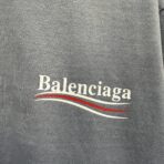 Balenciaga Political Campaign Medium Fit T-shirt in faded blue cotton jersey. - Image 4