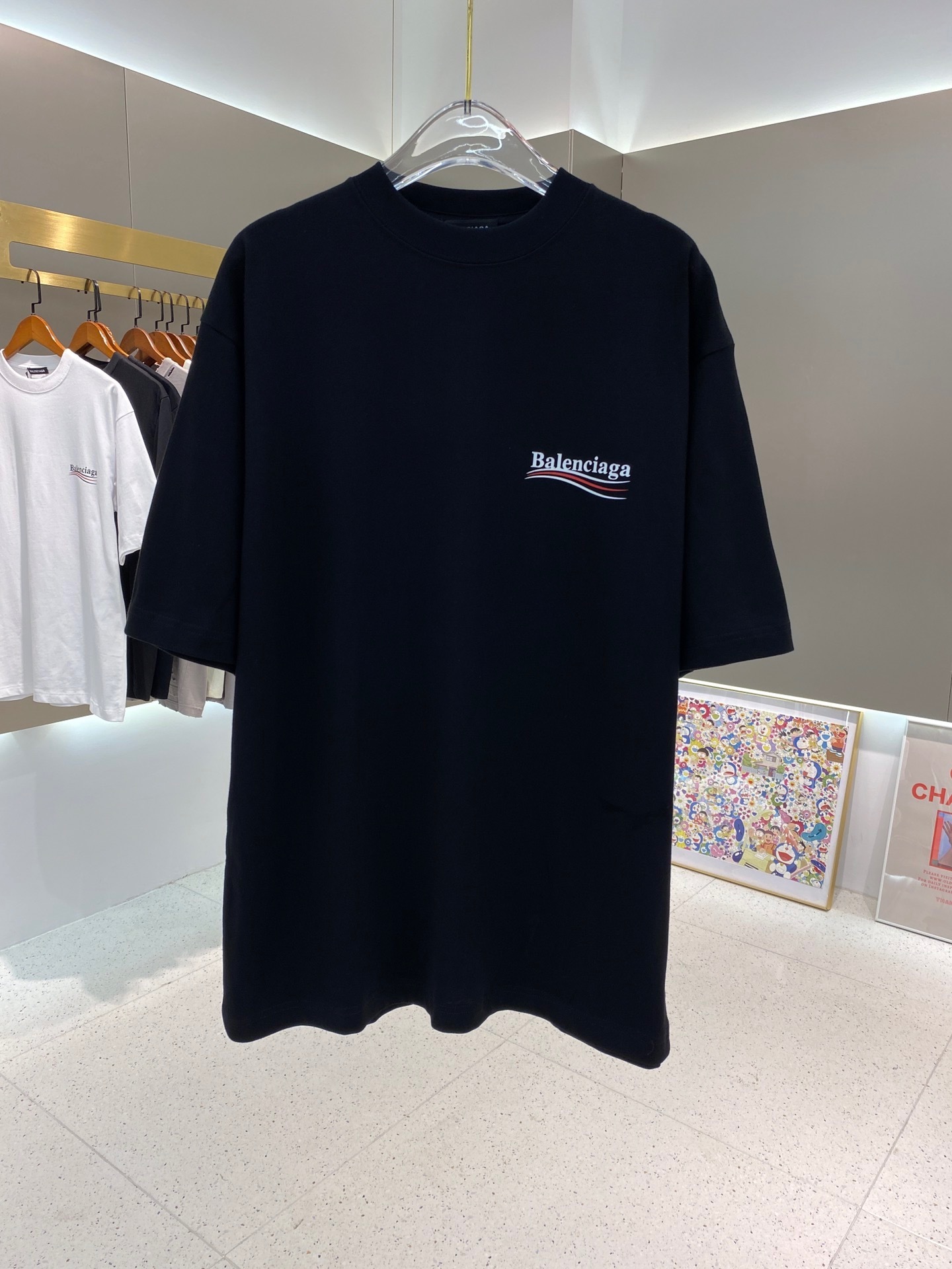 1f4f3b6d Balenciaga Political T-shirt | Black - Image 1