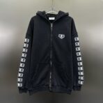 Balenciaga BB Paris Icon medium fit hoodie in black with a washed-out effect