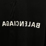 Balenciaga Mirror Logo T-shirt in black cotton jersey. - Image 9