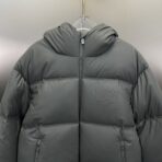 Prada Re-Nylon Hooded Down Jacket Dark Gray - Image 6