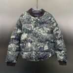 Louis Vuitton Reversible Puffer Jacket in the graphite colorway with the LV Camo motif