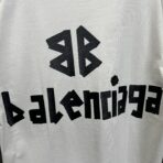 Balenciaga New Tape Type T-shirt Medium Fit in Black and White - Image 5