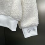 Louis Vuitton Leather Patch Fleece Blouson White - Image 9