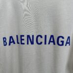 Balenciaga Off-White Logo Print Cotton Half Sleeve T-Shirt in a medium fit - Image 5