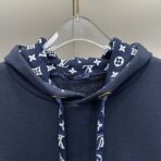 Louis Vuitton Cotton Hoodie in blue, featuring a Monogram motif - Image 3