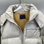 Prada Re-Nylon Hooded Down Jacket Beige - Image 7