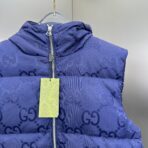 Gucci Down Vest With Monogram Navy - Image 12