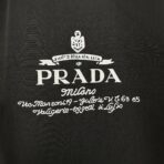 Prada Cotton-Blend Blouson Jacket Black - Image 3