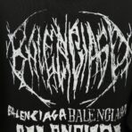 Balenciaga DIY Metal T-shirt in black with white print. - Image 14