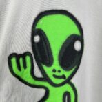 Balenciaga White Oversized Cotton Alien T-Shirt - Image 6