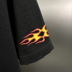 Balenciaga Flame Short Sleeve T-Shirt in washed-out black cotton-jersey - Image 8