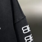 Balenciaga BB Paris Icon medium fit hoodie in black with a washed-out effect - Image 8