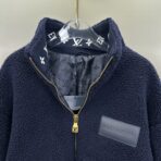 Louis Vuitton Leather Patch Fleece Blouson Black - Image 5