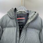 Prada Re-Nylon Hooded Down Jacket Dark Gray - Image 8