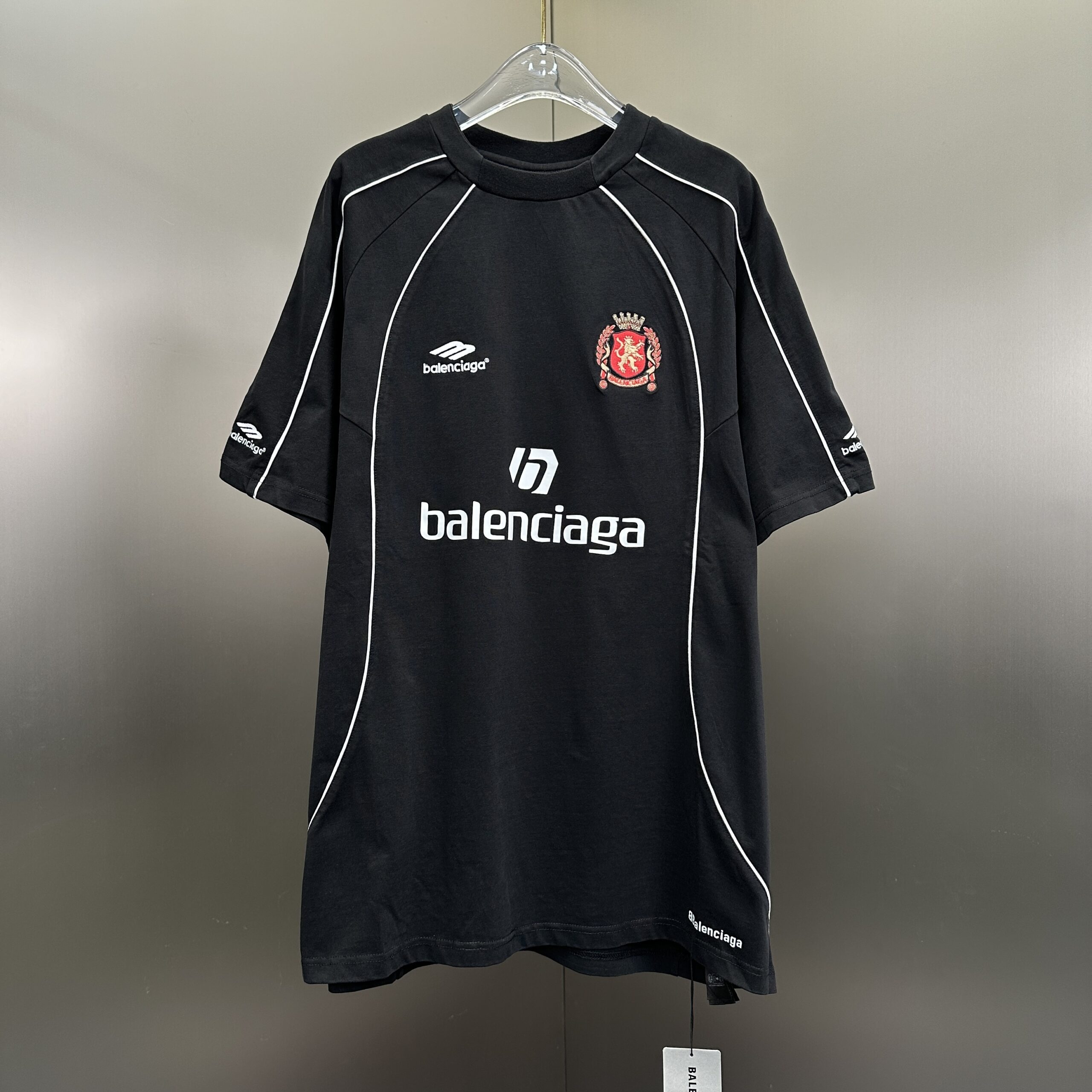 4eb91e99 Balenciaga Paris Soccer T-Shirt Black - Image 1