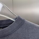 Balenciaga Getaria Oversized T-shirt in faded washed black cotton jersey. - Image 8