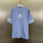 Balenciaga Burning Unity oversized T-shirt in washed-out blue vintage cotton jersey