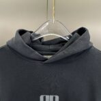 Balenciaga Black Oversized Cotton Logo Hoodie - Image 8