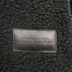Louis Vuitton Leather Patch Fleece Blouson in a dark green color - Image 7