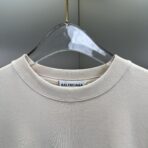 Balenciaga Off-White Logo Print Cotton Half Sleeve T-Shirt in a medium fit - Image 3