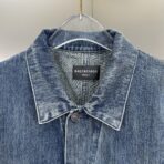 Balenciaga Deconstructed Denim Jacket in a faded blue wash - Image 4