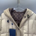Louis Vuitton Hooded Quilted Ripstop Jacket Beige - Image 12