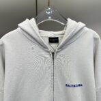 Balenciaga Logo-Embroidered Zip-Up Hoodie - Image 7