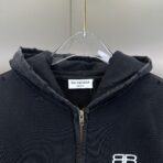 Balenciaga BB Paris Icon medium fit hoodie in black with a washed-out effect - Image 11