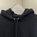 Balenciaga logo-print cotton hoodie Black - Image 5