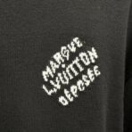 Louis Vuitton pre-owned 2010 logo-intarsia black jumper - Image 3