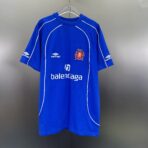 Balenciaga Paris Soccer T-Shirt Blue