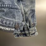 Balenciaga Deconstructed Denim Jacket in a faded blue wash - Image 5