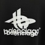Balenciaga Layered Sports cotton sweatshirt in black with a white logo print - Image 5