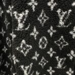 Louis Vuitton Monogram Jacquard Fleece in a black and white colorway. - Image 5
