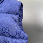 Gucci Down Vest With Monogram Navy - Image 6