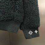 Louis Vuitton Leather Patch Fleece Blouson in a dark green color - Image 6