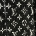 Louis Vuitton Monogram Jacquard Fleece in a black and white colorway. - Image 6
