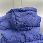 Gucci Down Vest With Monogram Navy - Image 14