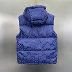 Gucci Down Vest With Monogram Navy - Image 3