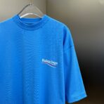 Balenciaga Political Campaign large-fit T-shirt in blue cotton. - Image 4